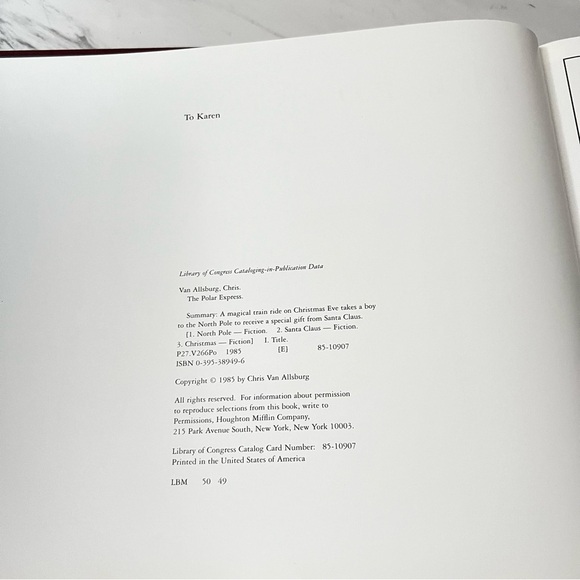 The Polar Express Book by Chris Van Allsburg Hard Cover Kids Children - Picture 15 of 16